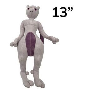 Pokemon Detective Pikachu Mewtwo Plush Stuffed Toy Collectible Purple 13”